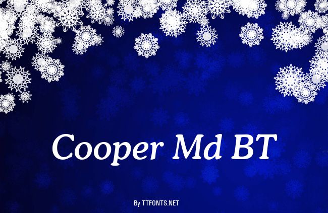 Cooper Md BT example